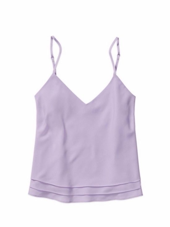 Sunday Best Tops - Sunday Best Lavender V-Neck Cami with Double-Hem